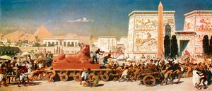 Israel Egyptissä (värilitografia) tekijältä Edward John (after) Poynter