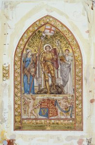 "Design for the St George Mosaic with marginal studies", 1869 tekijältä Edward John Poynter
