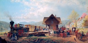 The 9:45 Accommodation, 1867 tekijältä Edward Lamson Henry