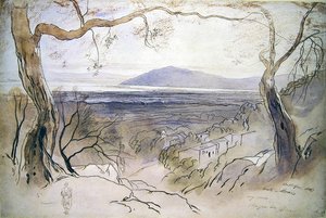Näkymä Levkasille, Joonianmeren saarille tekijältä Edward Lear