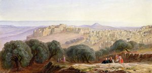 Betlehem, noin 1870 tekijältä Edward Lear