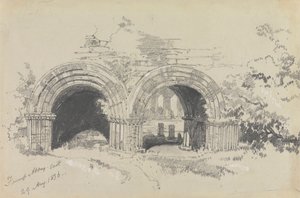 Furness Abbey East, 29. elokuuta 1836 tekijältä Edward Lear