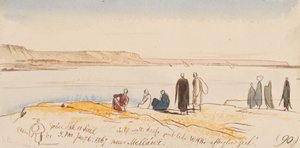 Gebel Shk. es Said, Mellawin lähellä; klo 17.00, 6. tammikuuta 1867 (90) tekijältä Edward Lear