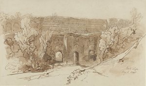 Näkymä Ponte Lupolle (lähellä Tivolia) tekijältä Edward Lear