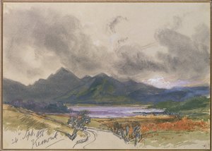 Keswick, 24. syyskuuta 1836 (kynä ja wc valkoisella paperilla) tekijältä Edward Lear