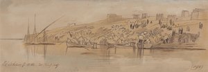 Luxor, kello 7:00, 20. tammikuuta 1867 (198) tekijältä Edward Lear