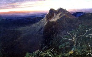 Morn Broaded on the Borders of Darkness (öljy kankaalle) tekijältä Edward Lear