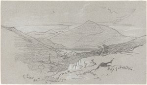 Vuoristonäkymä Antrodocosta tekijältä Edward Lear