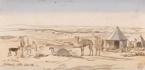 Lähellä El Areeshia, 15.30, 30. maaliskuuta 1867 (27) tekijältä Edward Lear