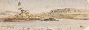 Garf Hossaynin lähellä, 15:40, 31. tammikuuta 1867 (299) tekijältä Edward Lear