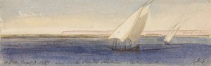 Lähellä Nesle Sheikh Hassania, etelään päin. tekijältä Edward Lear