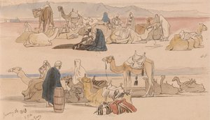 Suezin lähellä, klo 13.00, 16. tammikuuta 1849 (48) tekijältä Edward Lear