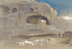 Mosta Rocky Valley, Malta, 13.30 (3. huhtikuuta 1866). tekijältä Edward Lear