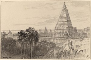 Tanjore, Intia, 18841885. tekijältä Edward Lear