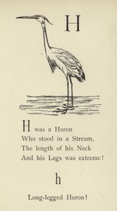 Kirjain H tekijältä Edward Lear