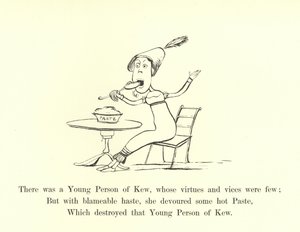 Oli eräs Kewin nuorukainen, jonka hyveet ja paheet olivat vähäiset... tekijältä Edward Lear
