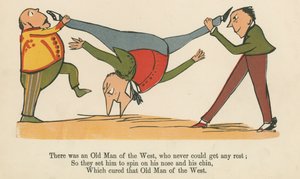 Siellä oli vanha mies lännestä, joka ei koskaan voinut levätä, "A Book of Nonsense", jonka julkaisi Frederick Warne and Co., Lontoo, noin 1875