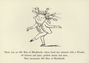 Oli eräs Blackheathin vanhus, jonka päätä koristi seppele... tekijältä Edward Lear