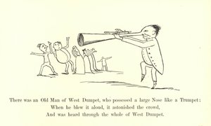 Siellä oli West Dumpetin vanha mies, jolla oli iso nenä kuin trumpetilla tekijältä Edward Lear