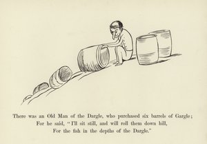 Siellä oli Darglen vanha mies, joka osti kuusi tynnyriä Garglea tekijältä Edward Lear