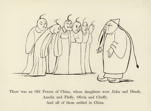 Siellä oli Kiinan vanha henkilö, jonka tyttäret olivat Jiska ja Dinah tekijältä Edward Lear
