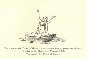 Siellä oli eräs Grangen vanhus, jonka tavat olivat karkeat ja oudot... tekijältä Edward Lear