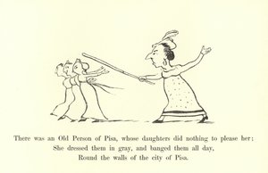 Oli eräs Pisan vanhus, jonka tyttäret eivät tehneet mitään miellyttääkseen häntä... tekijältä Edward Lear