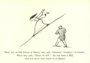 Riminissä oli vanha henkilö, joka sanoi: Armollinen! Jumalauta! Kaksosista! tekijältä Edward Lear