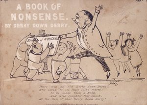 "A Book of Nonsense by Derry Down Derry" otsikkolehti, 1846 tekijältä Edward Lear