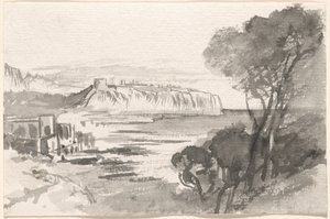 Näkymä Monacon lahdelle, 18841885. tekijältä Edward Lear