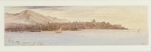Näkymä Genovasta, 1864 tekijältä Edward Lear