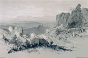 Näkymät Roomassa ja sen ympäristössä: näkymä Olevanoon tekijältä Edward Lear