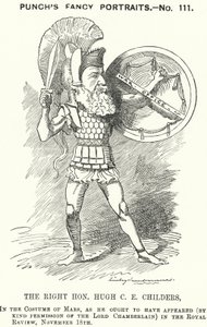 Punch-sarjakuva: Hugh Childers, englantilainen liberaalipoliitikko (kaiverrus)