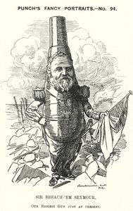 Punch-sarjakuva: Sir Michael Seymour, brittiläinen amiraali (kaiverrus)