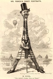 ""(Alexandre) Gustave Eiffel (1832-1923) ranskalainen rakennusinsinööri tekijältä Edward Linley Sambourne