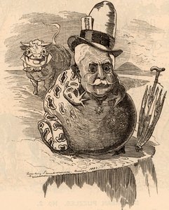 Sarjakuva Ferdinand de Lessepsistä tekijältä Edward Linley Sambourne