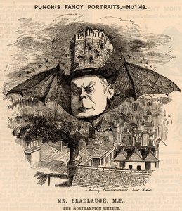 Charles Bradlaugh (1833-1891) tekijältä Edward Linley Sambourne
