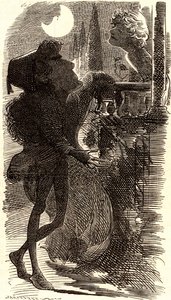 Henry Irving "Romeo ja Julia" -elokuvan parvekekohtauksessa tekijältä Edward Linley Sambourne