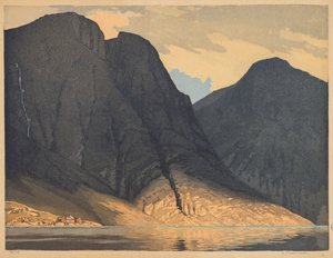 [Vuoristonäköala vedellä] tekijältä Edward Louis Laurenson