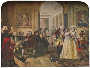 Tohtori Johnson Lord Chesterfieldin esihuoneessa, Odotan yleisöä, 1748, 1845, c1950. tekijältä Edward Matthew Ward