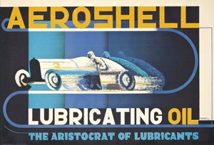 Aeroshell-voiteluöljyä mainostava juliste