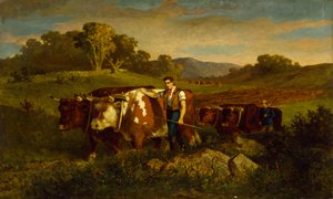 Paimenet lehmien kanssa, 1869. tekijältä Edward Mitchell Bannister