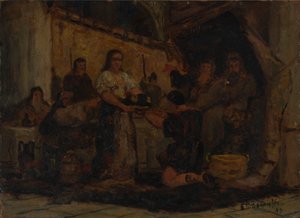 Salome vastaanottaa Johannes Kastajan pään tekijältä Edward Mitchell Bannister