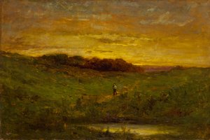 Auringonlasku, 1883. tekijältä Edward Mitchell Bannister