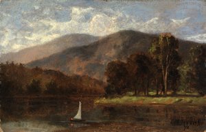 Nimetön (purjevene joessa) tekijältä Edward Mitchell Bannister