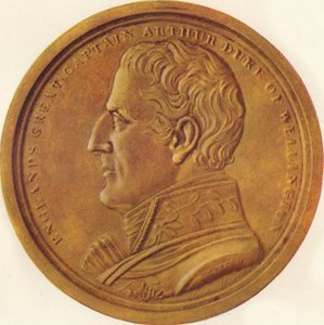 Englannin suuri kapteeni Arthur Duke of Wellington - matkamuistomitali, 1815 1910