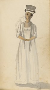 Länsiintialaisen naisen muotokuva, 1800-luvun alku (akvarelli) tekijältä Edward Pelham Brenton