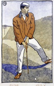 Golf Player - Edward Penfieldin "" Golf-kalenterissa". tekijältä Edward Penfield