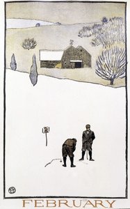 Golf lumessa - Edward Penfieldin "" Golfkalenterissa". tekijältä Edward Penfield