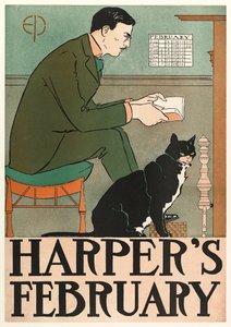 Harpers New Monthly Magazine -lehden mainosjuliste, helmikuu 1898.